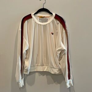 Aviator Nation white velour sweatshirt XS
